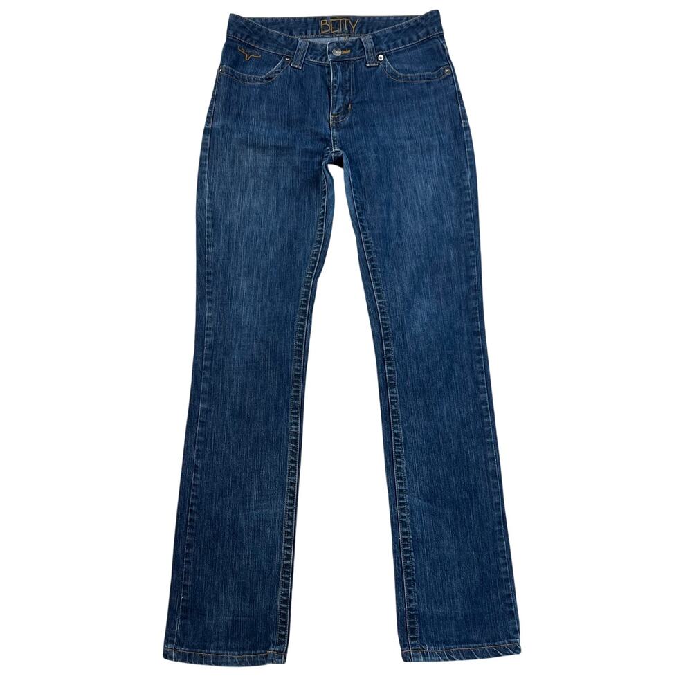 Kimes Ranch Women's Straight Leg Jeans - Dark Blue Denim